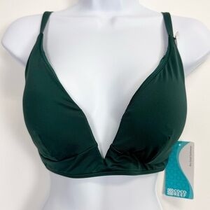 Coco Reef Bikini Top Womens Size 32 34 D Green Lace Up Bra Sized Swimwear NWT